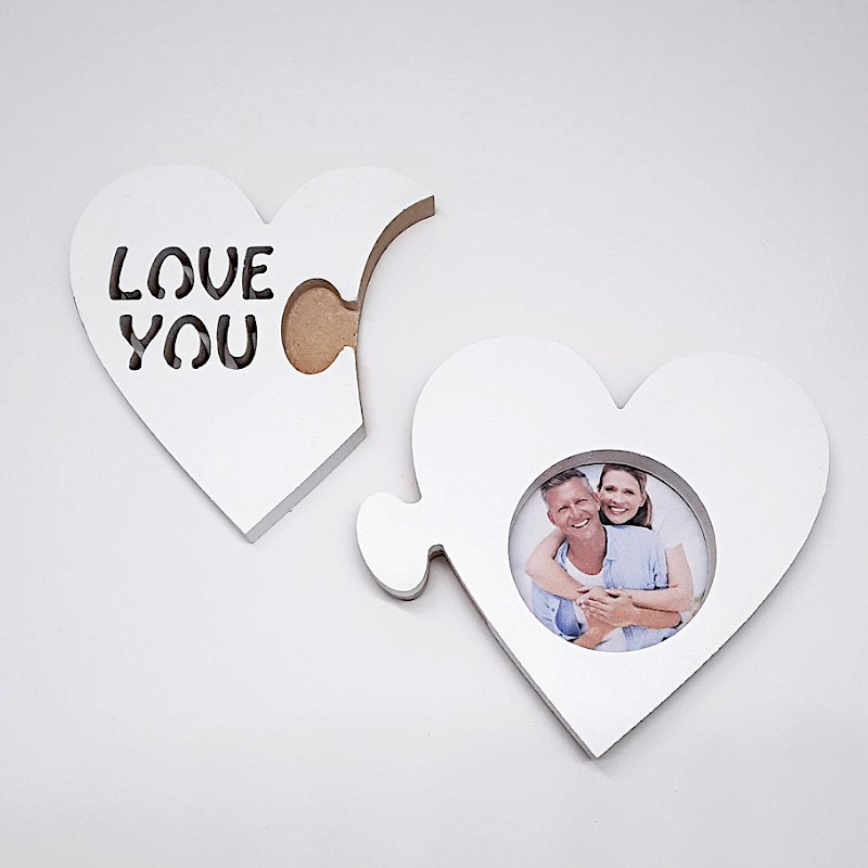 κορνίζα διπλή καρδία τοίχος φωτογραφίες παζλ βαλεντίνου
