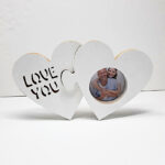 κορνίζα διπλή καρδία τοίχος φωτογραφίες παζλ βαλεντίνου